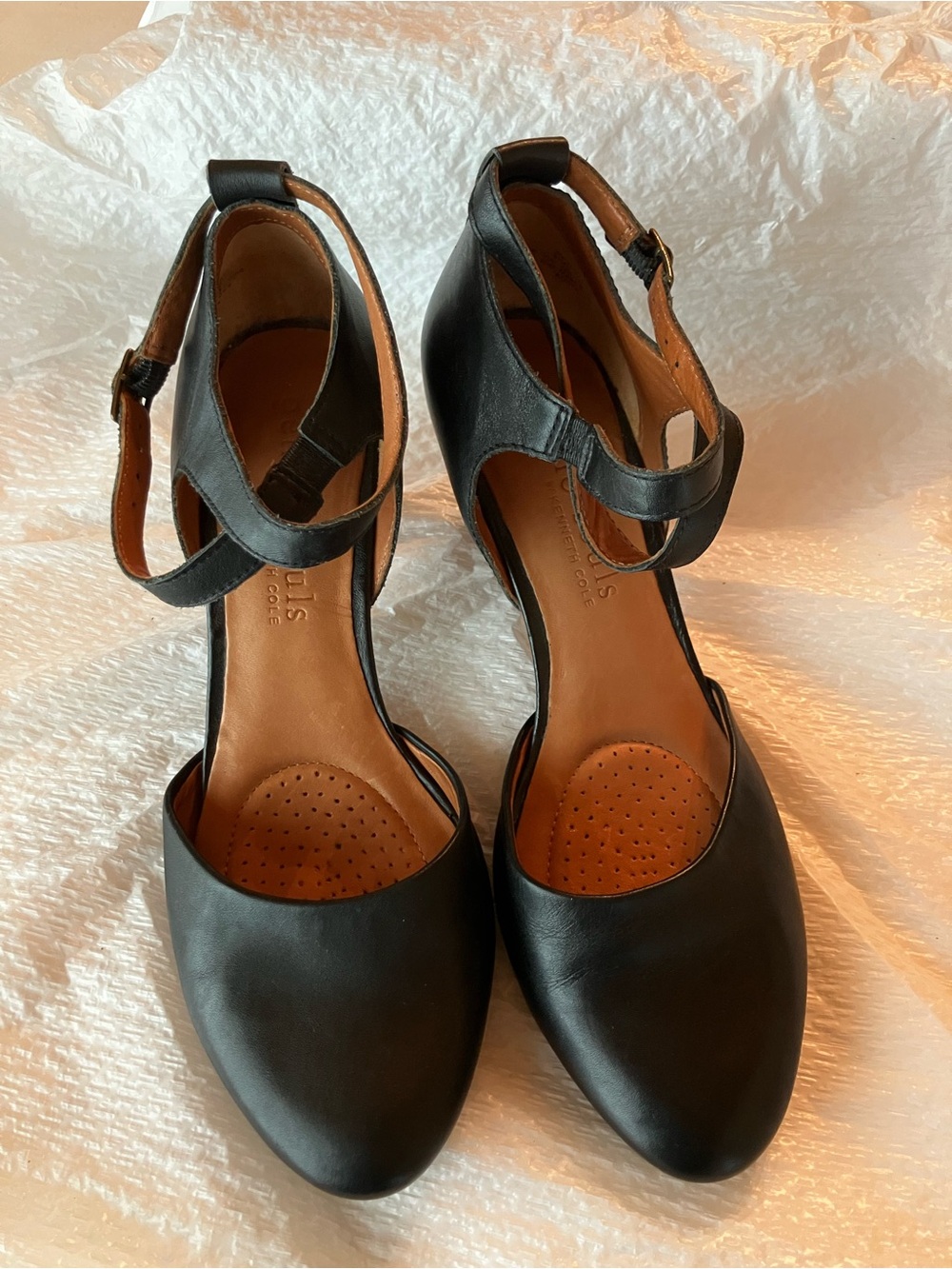 Kenneth Cole Black Ankle-Strap D'Orsay Pumps